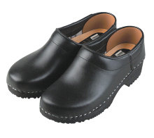 PU tresko med hælkappe str. 45